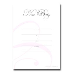 Silver New Baby Girl Certificate